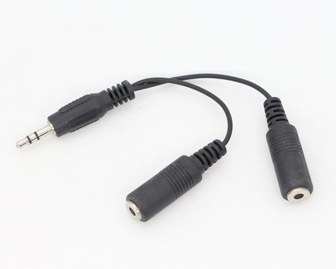 CUSTOM 3.5mm Jack 1 männlich auf 2 weiblich Y Splitter Kopfhörer Jack Mic PC Audio TRS Splitter Kabel 0