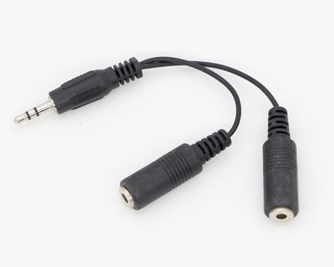 CUSTOM 3.5mm Jack 1 männlich auf 2 weiblich Y Splitter Kopfhörer Jack Mic PC Audio TRS Splitter Kabel 4