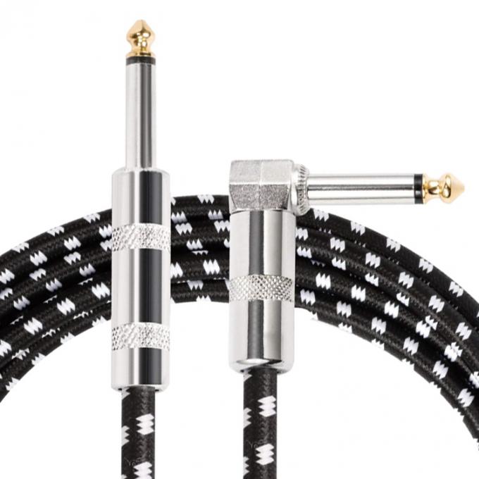 OEM 1M 1/4 Zoll 6,35mm TS Rechtswinkel Instrument Zubehör Bassverstärker Pedal Gitarre Jack Patch Kabel 1