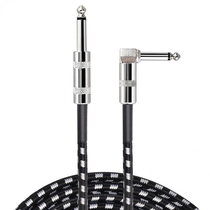 OEM 1M 1/4 Zoll 6,35mm TS Rechtswinkel Instrument Zubehör Bassverstärker Pedal Gitarre Jack Patch Kabel 4