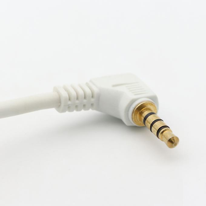 Anschlüsse aus Weißgold, männlich zu männlich, 3,5 mm Jack TRRS Stecker Stereo-Audiokabel 1