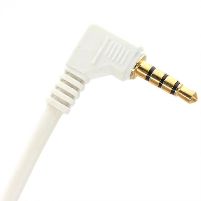 Anschlüsse aus Weißgold, männlich zu männlich, 3,5 mm Jack TRRS Stecker Stereo-Audiokabel 2