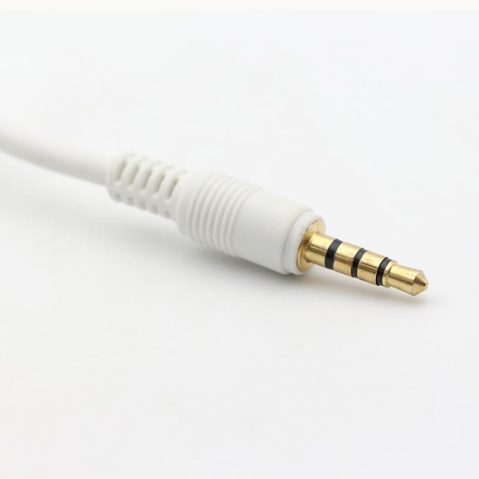 Anschlüsse aus Weißgold, männlich zu männlich, 3,5 mm Jack TRRS Stecker Stereo-Audiokabel 3