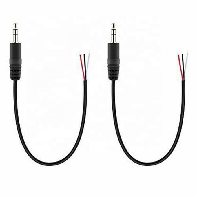 TRS 2 Pole Stereo Audio Jack 3,5 mm Männlich Stecker zum entklebten ausgegrabenen nackten Draht Open End Kabel 4