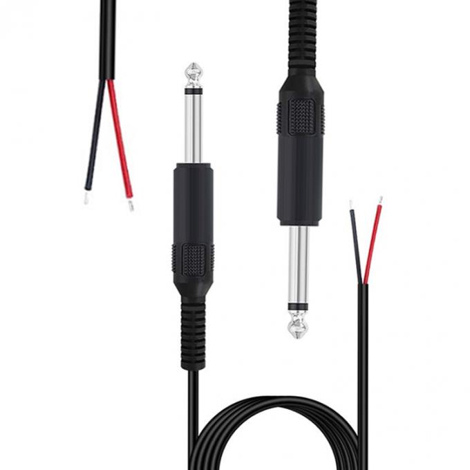 6.35mm 1/4 Zoll TS 2 Ploes Jack Mono Männlich Audio Stecker zum nackten Draht Offenes Ende Kabel für Mikrofon 4