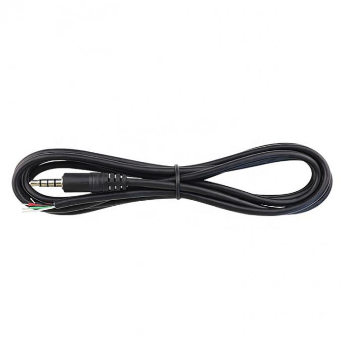 Custom 4 Pole TRRS 3.5mm Stereo Audio Jack zu Stripped Pigtail Zinkgewebe Bar Wire End Kabel 0