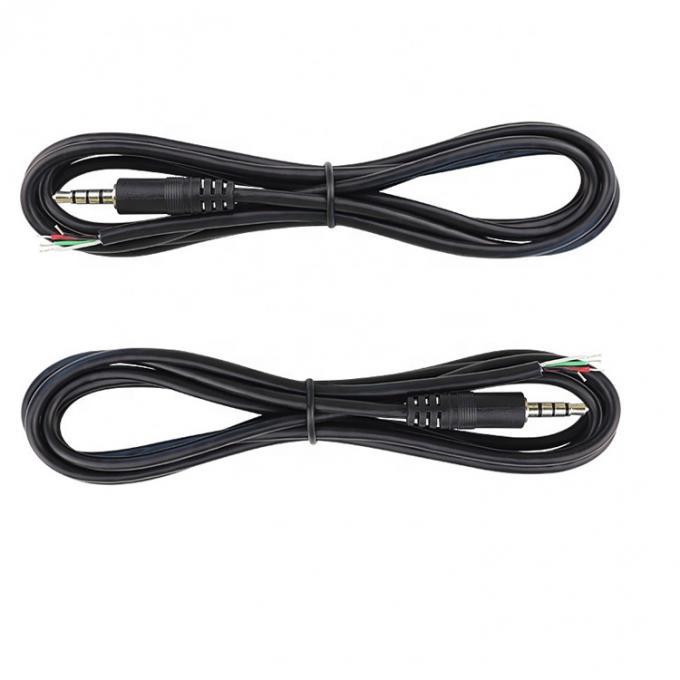 Custom 4 Pole TRRS 3.5mm Stereo Audio Jack zu Stripped Pigtail Zinkgewebe Bar Wire End Kabel 4