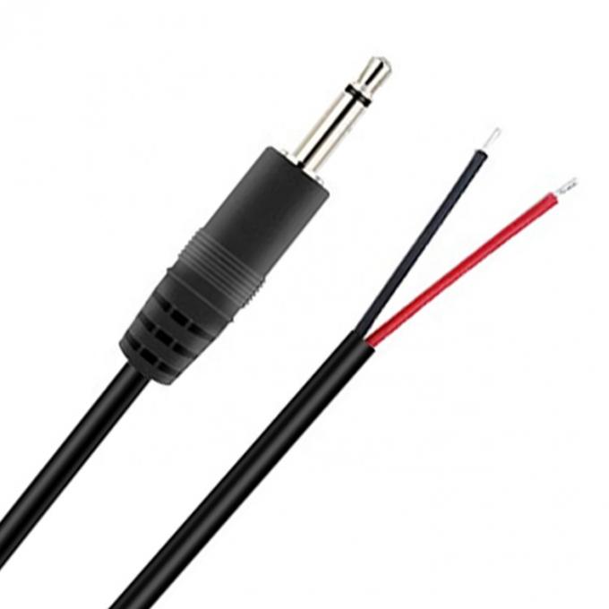 Custom 2 Pole TS 3.5mm Stereo Audio Mono Jack Männlich Stecker zum gestrippten Schweinenschwanz 2
