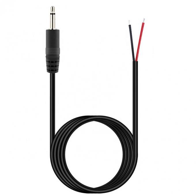 Custom 2 Pole TS 3.5mm Stereo Audio Mono Jack Männlich Stecker zum gestrippten Schweinenschwanz 0