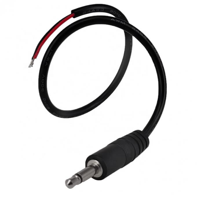 Custom 2 Pole TS 3.5mm Stereo Audio Mono Jack Männlich Stecker zum gestrippten Schweinenschwanz 3