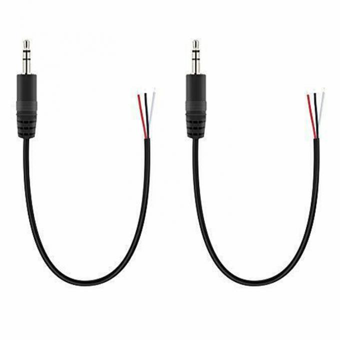Custom 3 Pole 3.5mm Stereo Audio Jack zu Stripped Pigtail Zinnige Bar Wire End Kabel 5