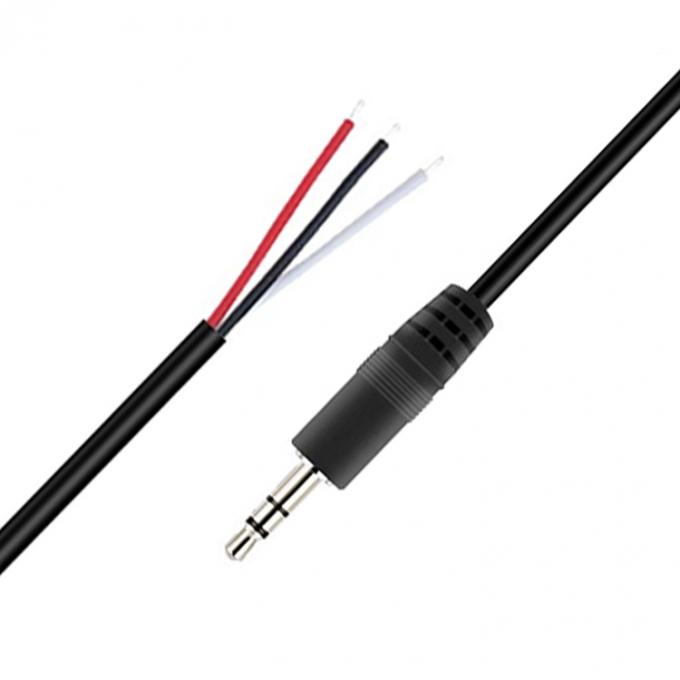 Custom 3 Pole 3.5mm Stereo Audio Jack zu Stripped Pigtail Zinnige Bar Wire End Kabel 3