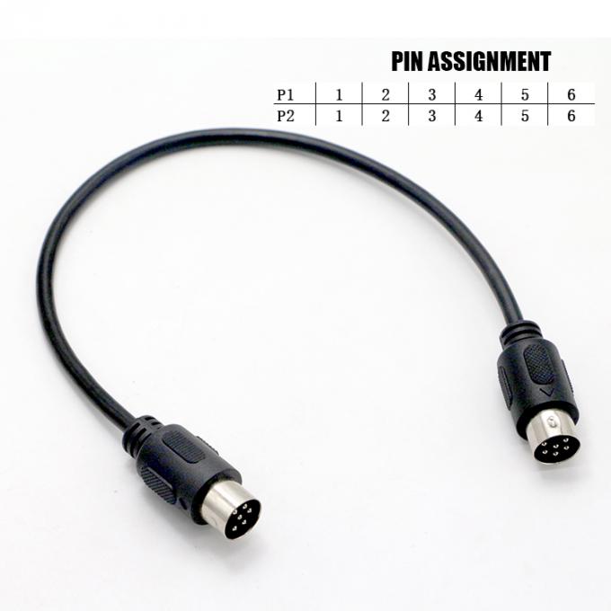 Zusammengefasste Radio Midi Männlich zu Männlich 6 Pin Din zu 6 Pin Din S Videoverlängerungskabel für Roland 0