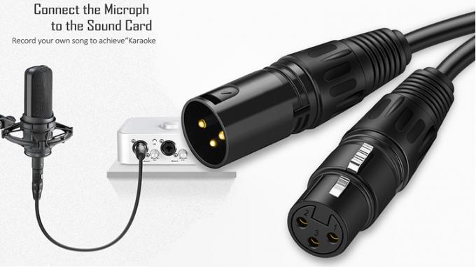 OEM-HiFi-Mikrofon Mikrofon 3 PIN XLR-Audiokonnektor Männlich auf XLR weiblich DMX-Kabel 4