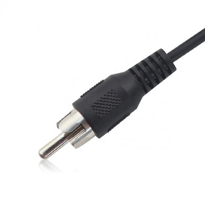 Custom RCA männliche Stecker zu nackten abgestreiften Draht eingeschlossenen Enden Kabel 2