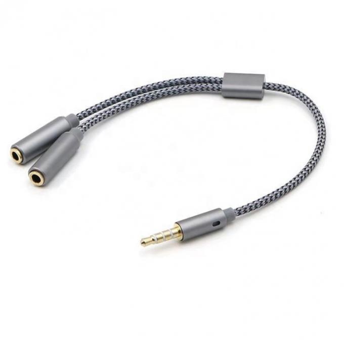 1 Eingang zu 2 Ausgang Y-Form 3,5 mm AUX Stereo Audio Mic Kopfhörer Splitter Adapter Kabel 1