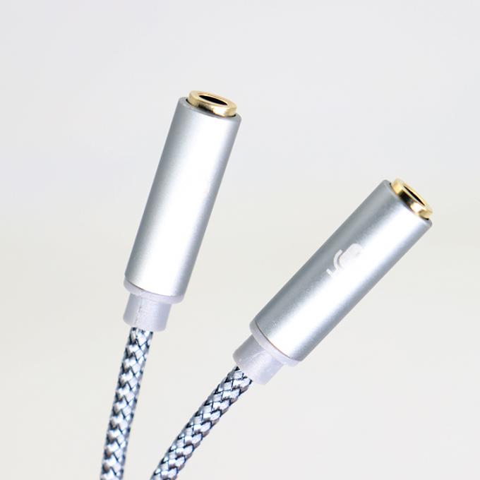 1 Eingang zu 2 Ausgang Y-Form 3,5 mm AUX Stereo Audio Mic Kopfhörer Splitter Adapter Kabel 5