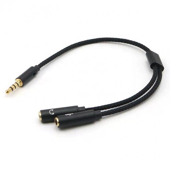 1 Eingang zu 2 Ausgang Y-Form 3,5 mm AUX Stereo Audio Mic Kopfhörer Splitter Adapter Kabel 2