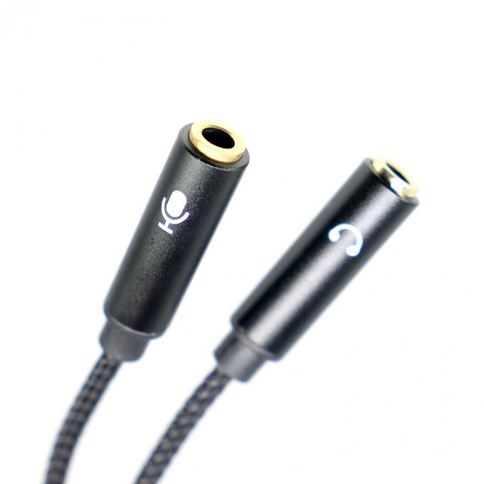 1 Eingang zu 2 Ausgang Y-Form 3,5 mm AUX Stereo Audio Mic Kopfhörer Splitter Adapter Kabel 3