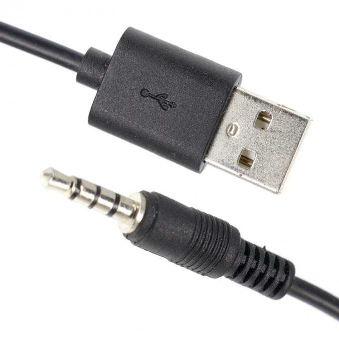 Custom 3ft 3.5mm Männliche Aux Audio Jack zu USB 2.0 Männliche Datenladekabel für Autohaler 1