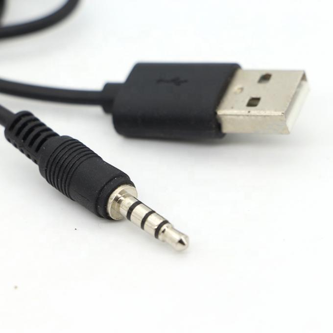 Custom 3ft 3.5mm Männliche Aux Audio Jack zu USB 2.0 Männliche Datenladekabel für Autohaler 2