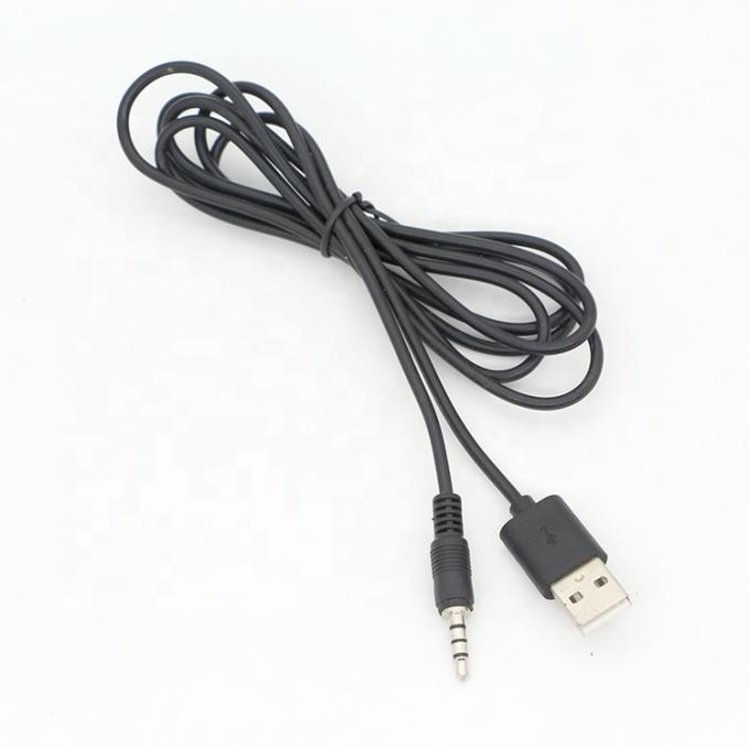 Custom 3ft 3.5mm Männliche Aux Audio Jack zu USB 2.0 Männliche Datenladekabel für Autohaler 4