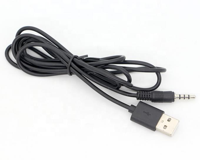Custom 3ft 3.5mm Männliche Aux Audio Jack zu USB 2.0 Männliche Datenladekabel für Autohaler 5