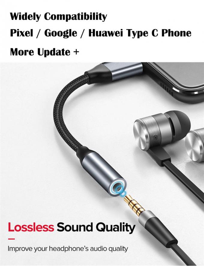 Hochkompatible DAC USB Typ C zu AUX 3,5 mm Audio Kabel Adapter für Samsung Pixel Google Telefon 4