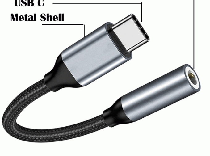 Hochkompatible DAC USB Typ C zu AUX 3,5 mm Audio Kabel Adapter für Samsung Pixel Google Telefon 3