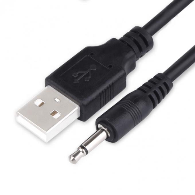 1M USB auf 3,5mm 2 Plöte Aux Audio Jack Stecker Ladekabel für Lautsprecher Telefon 0