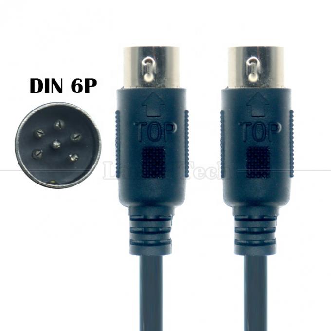 Hochwertiges Schild männlich-männlich MIDI 6 PIN DIN-Serienverlängerungskabel für Audio-Tastaturmikrofon-Gitarre 1