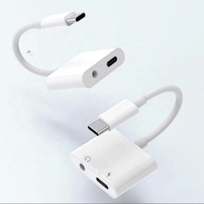 2 in 1 USB C bis 3,5 mm Jack AUX Kopfhörer Kopfhörer-Dongle Adapter für Samsung Note Goole Pixel 4 4XL 3 3XL 2 2XL 6