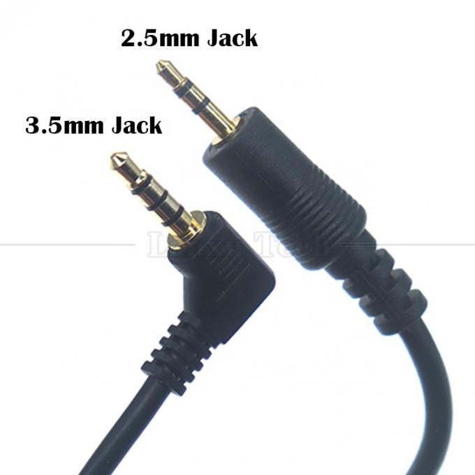 2.5mm 3 Pole Jack zu 90 Grad Rechtswinkel 4 Pole 3.5mm TRRS Jack Stereo Audio Kabel für TV Radio 1