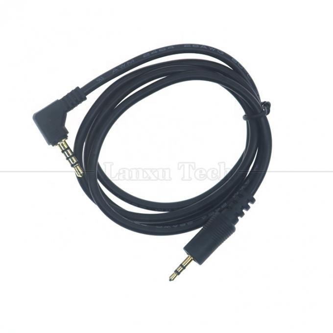 2.5mm 3 Pole Jack zu 90 Grad Rechtswinkel 4 Pole 3.5mm TRRS Jack Stereo Audio Kabel für TV Radio 0