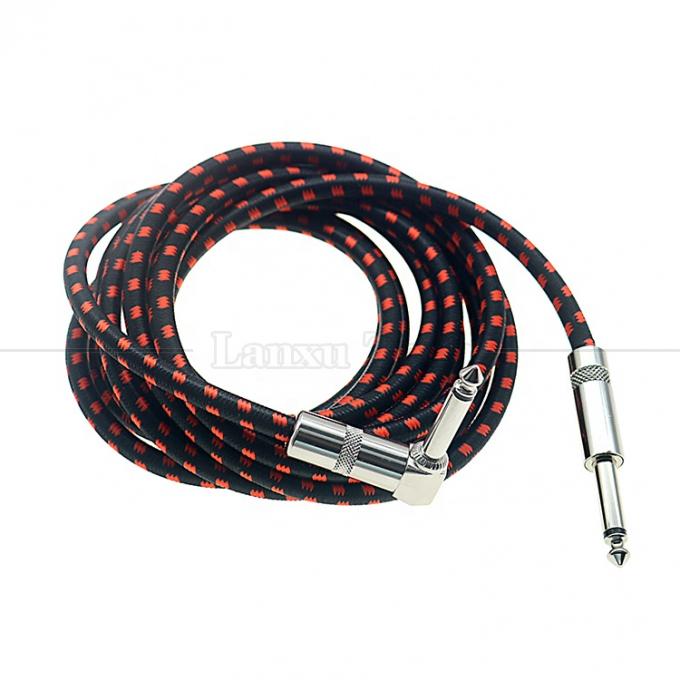 3ft 10ft 3m 5m 1/4 6.35mm Mono TS Rechtswinkel Jack Elektroinstrument Zubehör Verstärker Wirkung Gitarren Patch Kabel 1