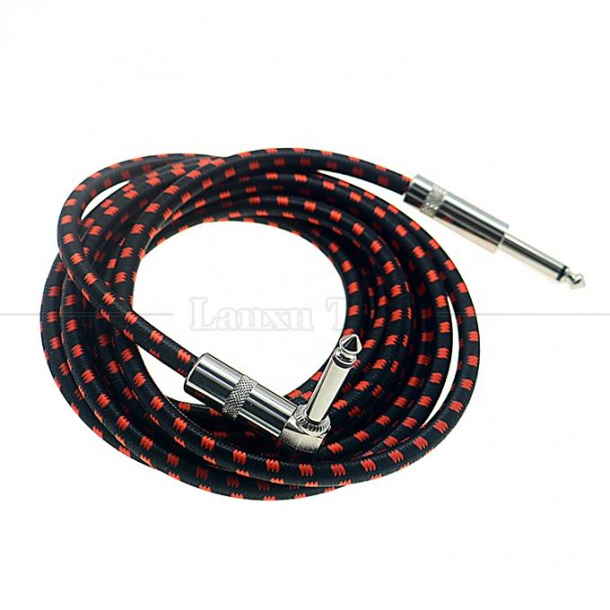 3ft 10ft 3m 5m 1/4 6.35mm Mono TS Rechtswinkel Jack Elektroinstrument Zubehör Verstärker Wirkung Gitarren Patch Kabel 4