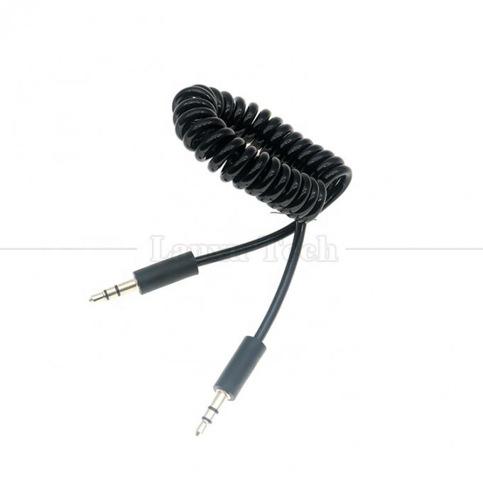 Füllgewickelte 3,5 mm Jack Aux Stereo-Audio-Verlängerungskabel 0