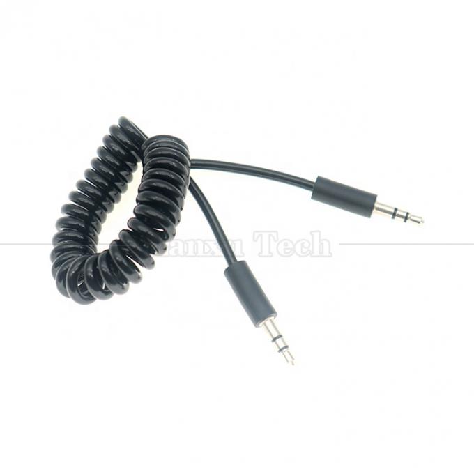 Füllgewickelte 3,5 mm Jack Aux Stereo-Audio-Verlängerungskabel 2