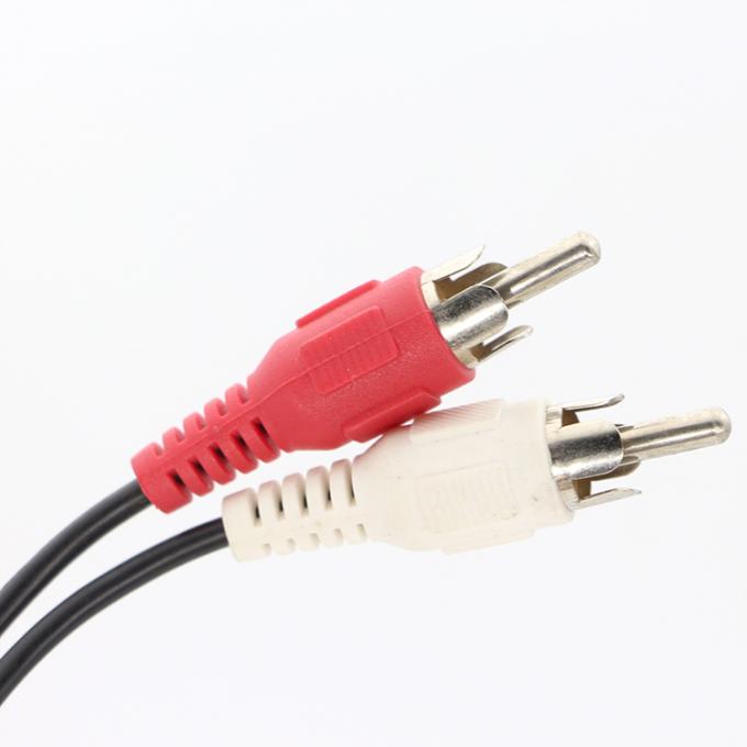 CUSTOM M 2M 3M TV Y Splitter 2 RCA Männlich zu 2 RCA Männlich Audio-Video-Kabel 1