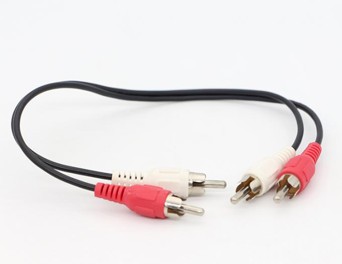 CUSTOM M 2M 3M TV Y Splitter 2 RCA Männlich zu 2 RCA Männlich Audio-Video-Kabel 4