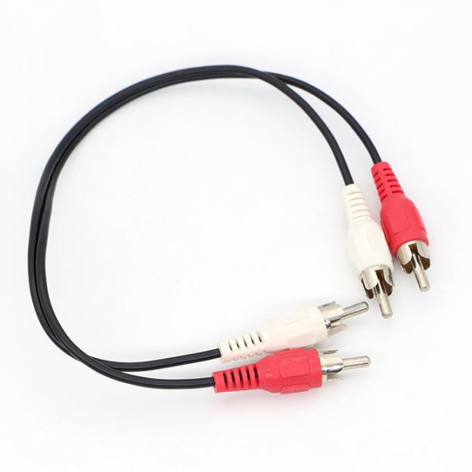 CUSTOM M 2M 3M TV Y Splitter 2 RCA Männlich zu 2 RCA Männlich Audio-Video-Kabel 5