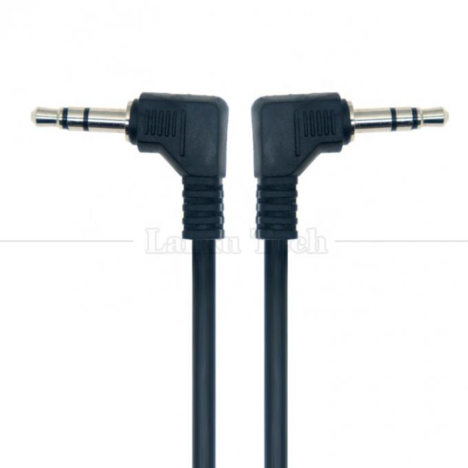 90 Grad Rechtswinkel Männlich zu Männlich 3 Pole TRS 3,5 mm Audio Jack Verlängerungskabel 2