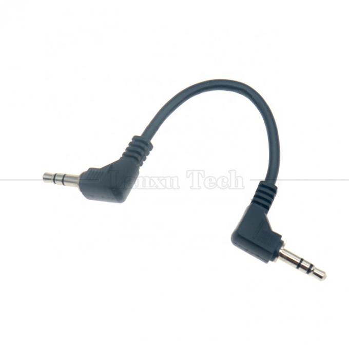 90 Grad Rechtswinkel Männlich zu Männlich 3 Pole TRS 3,5 mm Audio Jack Verlängerungskabel 1