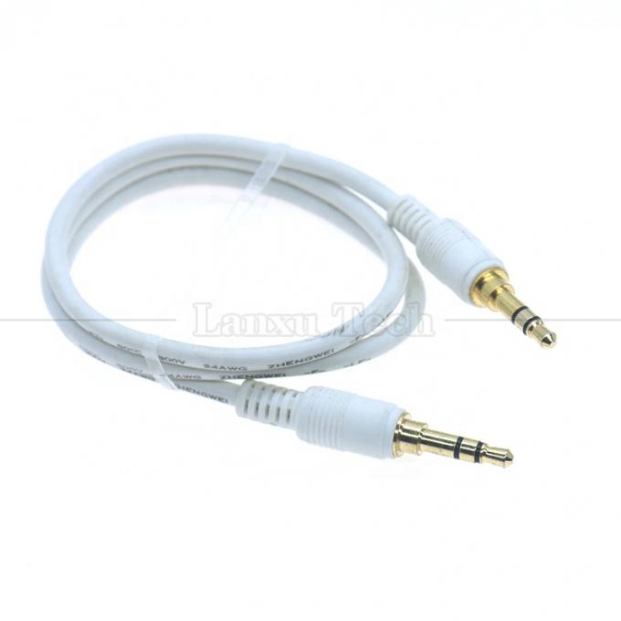 Hochwertiges Gold Silberplattiert Männlich zu Männlich 3,5 mm TRS 3 Pole Stereo Jack Audio Erweiterungskabel 3