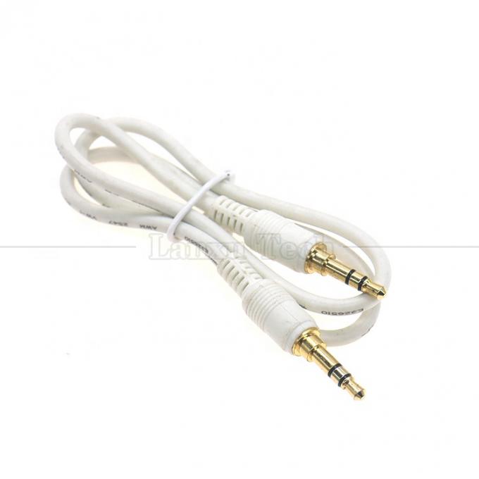 Hochwertiges Gold Silberplattiert Männlich zu Männlich 3,5 mm TRS 3 Pole Stereo Jack Audio Erweiterungskabel 0