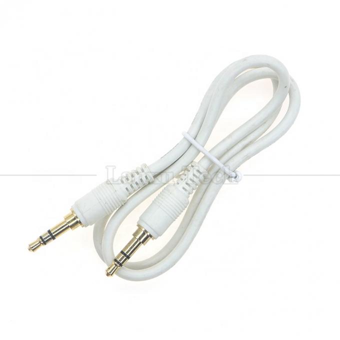 Hochwertiges Gold Silberplattiert Männlich zu Männlich 3,5 mm TRS 3 Pole Stereo Jack Audio Erweiterungskabel 1
