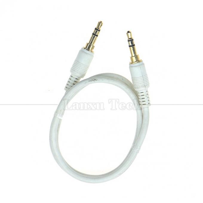 Hochwertiges Gold Silberplattiert Männlich zu Männlich 3,5 mm TRS 3 Pole Stereo Jack Audio Erweiterungskabel 4