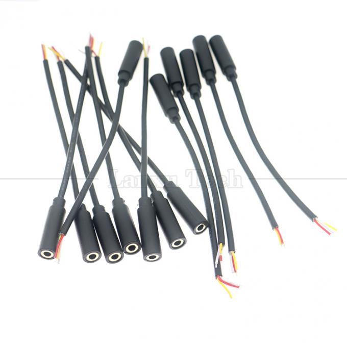 Goldplattiert 3,5 mm TRS 3 Ploes Shield Audio Jack weiblich bis geballt 5