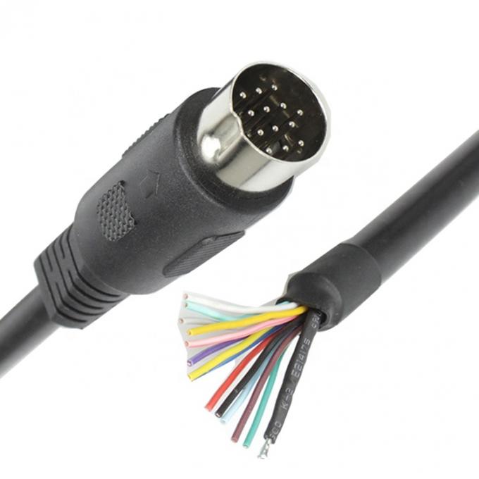 Custom 1M 2M Shield 13 PIN Din Anschluss zum offenen Draht Pigtail Kabel 1