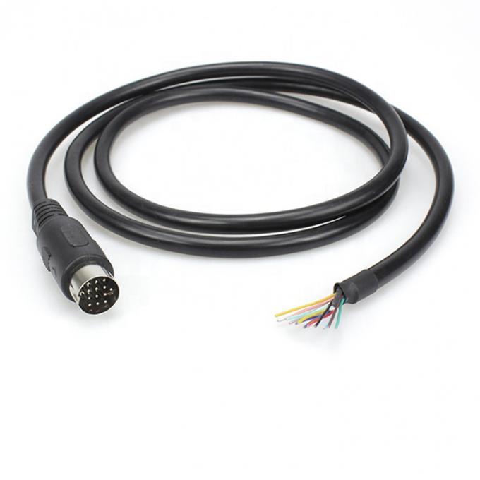 Custom 1M 2M Shield 13 PIN Din Anschluss zum offenen Draht Pigtail Kabel 5